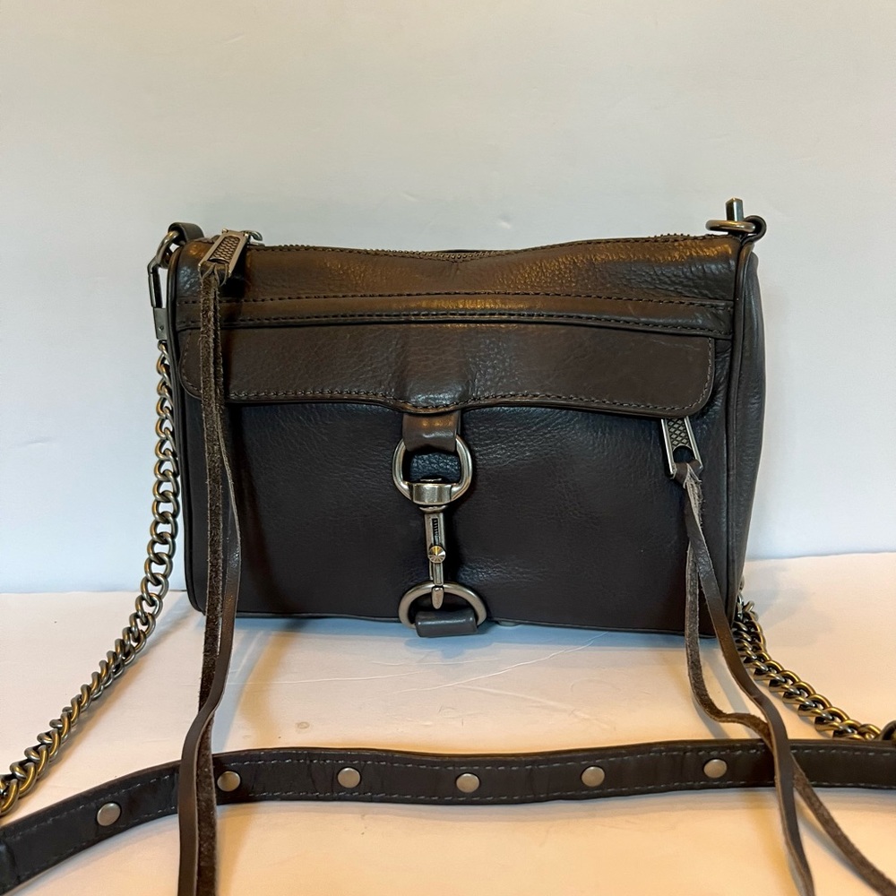 Rebecca Minkoff MAC leather crossbody gray